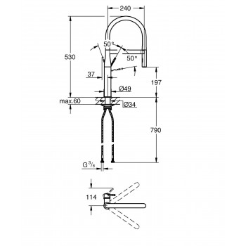 Змішувач для кухні Grohe Essence 30503KF0